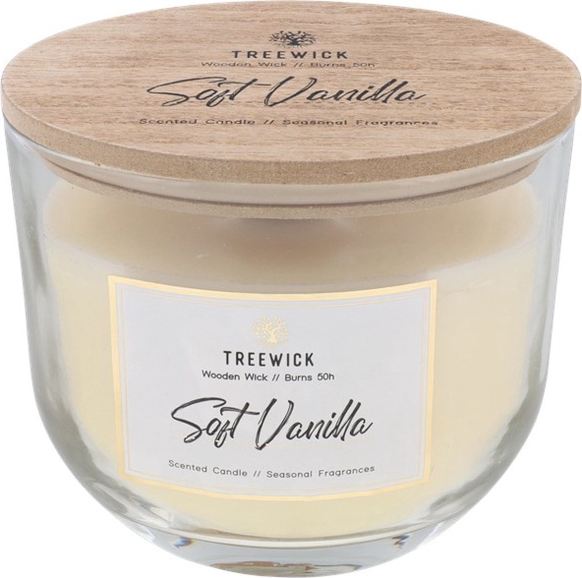 Treewick - Bougie parfumée - Vanille douce - 12,5 x 8,8 x 10,6 cm - 50  heures de... | bol.com