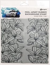 Simon Hurley peel-apart rubber stamp - Lovely lilies