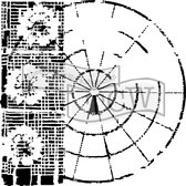 Hobbysjabloon - Template 6x6" 15x15cm floral radar