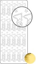 Vaessen Creative Sticker - 10x23cm - 10st - goud buon natale