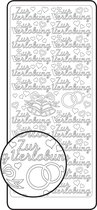 Vaessen Creative Sticker - 10x23cm - 10st - zilver zur verlobung