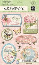 K&Company sticker floral word