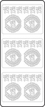 Vaessen Creative Sticker - 10x23cm - 10st - zilver jubileum 12 1/2