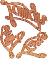 Tonic Studios -Media die set live laugh love sentiment