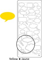 Vaessen Creative Sticker - 10x23cm - 10st - geel tekstwolken