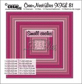 Crealies • Crea-Nest-Lies XXL cutting die no.81 Square with small holes