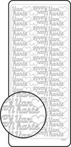 Vaessen Creative Sticker - 10x23cm - 10st - zilver "van Harte"