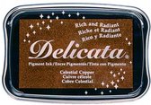 DE-000-193 Delicata stempelkussen groot - koper - celestial copper - dekkend pigment inkt