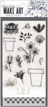 Stempelen - Ranger -Wendy Vecchi stamp die stencil flower pot