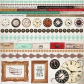 Kaisercraft antique bazaar sticker sheet 30,5x30,5cm