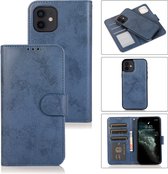 Bookcase Apple iPhone 12 | iPhone 12 Pro | Hoogwaardig Pu Leren Telefoonhoesje | Lederen Wallet Case | Blauw