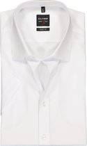 OLYMP Level 5 body fit overhemd - korte mouwen - wit - Strijkvriendelijk - Boordmaat: 43