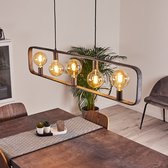 Belanian.nl - vintage Metaal Hanglamp - hanglamp antiek zilver, 5 lichts Industrieel  E27 fitting