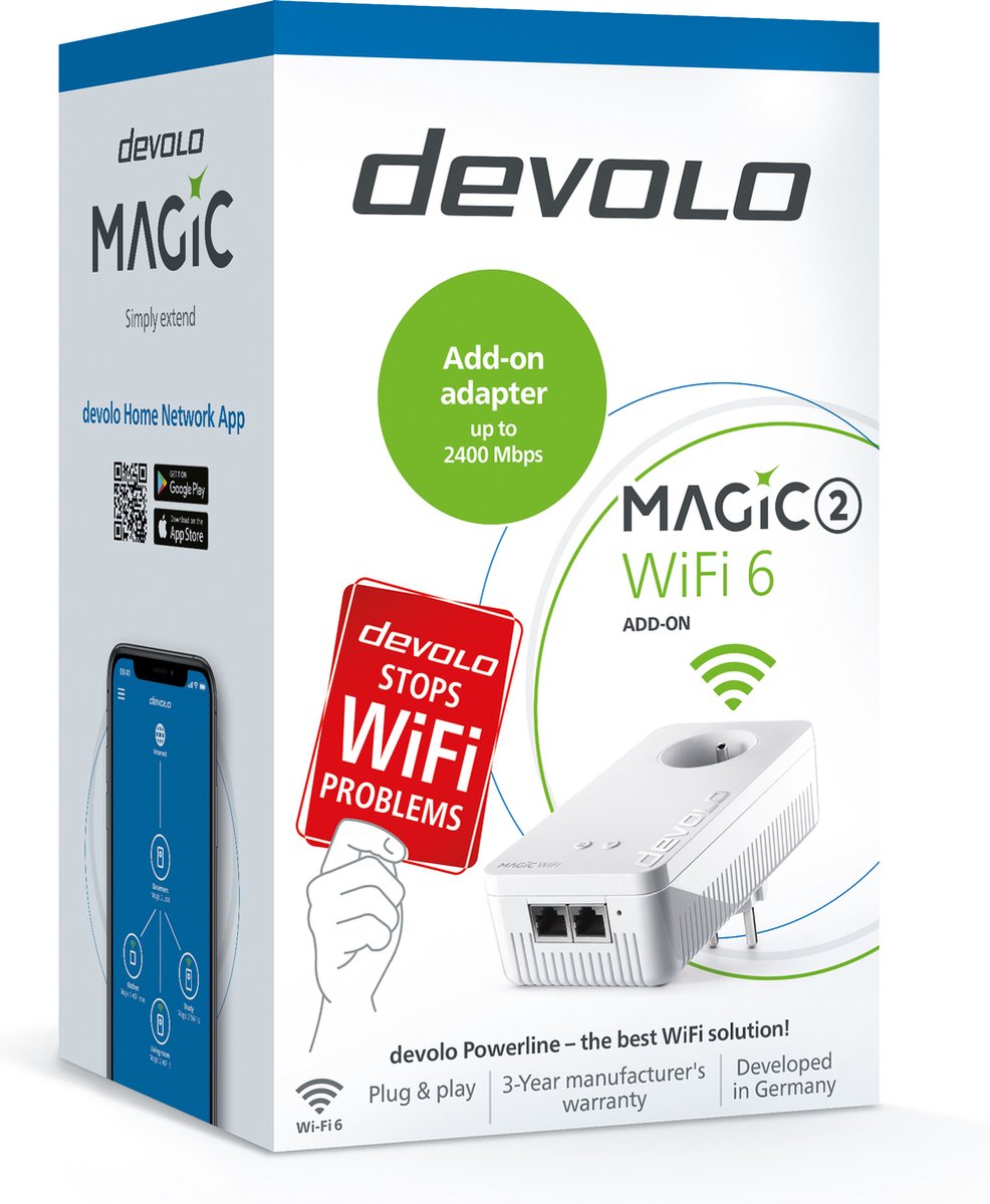 DEVOLO Magic 2 WiFi next - Extension - 1 adaptateur CPL - 2400 Mbit/s - La  Poste