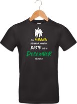 Mijncadeautje - T-shirt - zwart - maat M - Alle mannen zijn gelijk - december