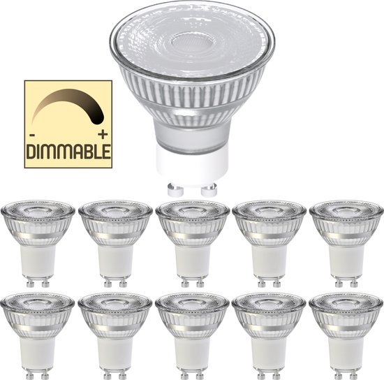 herder periode weg Proventa ColorDim GU10 LED Lamp - Kleur dimbaar naar extra warm wit -  5W/50W - 10 lampjes | bol.com