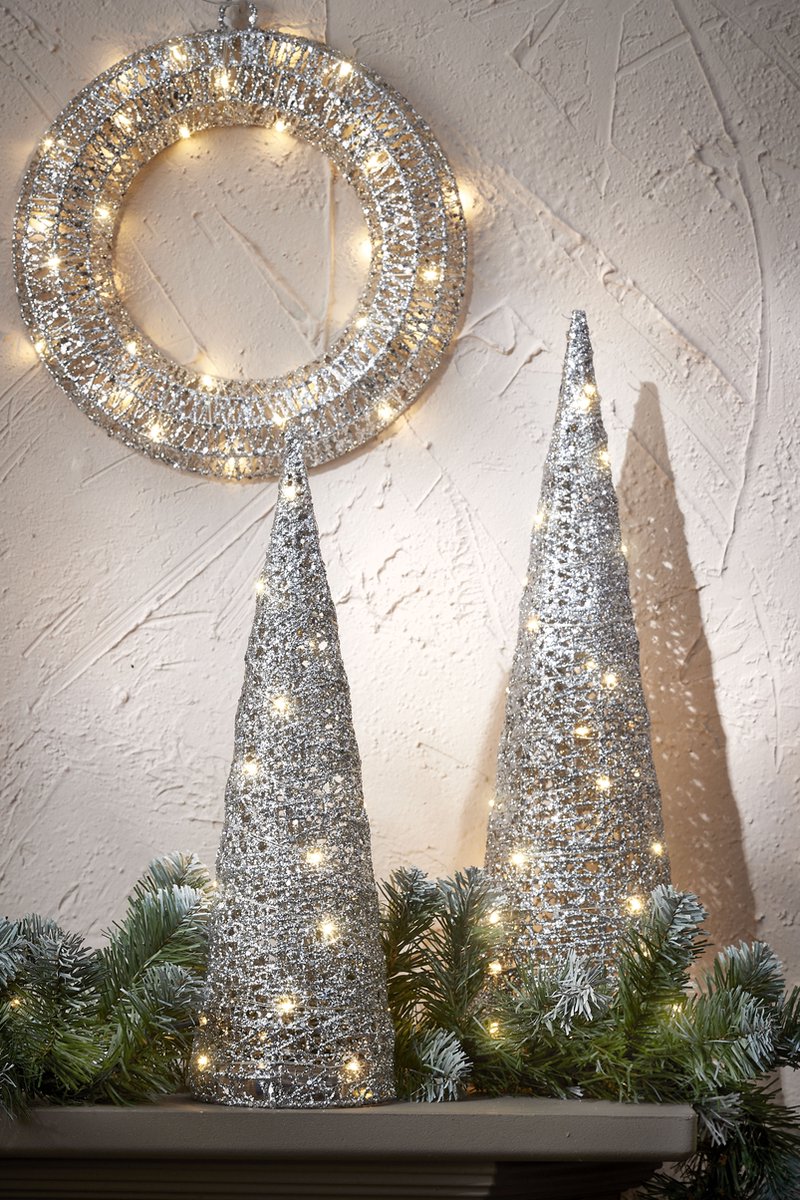 Luca Lighting Kerstverlichting Krans met Warm Witte LED Lampjes Ø30