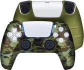 Playstation 5 Controller Hoesje - PS5 Silicone Hoes - PS5 Skin - Playstation 5 Accessoires - Cover - Hoesje - Siliconen skin case - Camouflage Groen