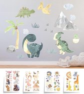 Muursticker | Wandsticker | Wanddecoratie | Slaapkamer | Kinderkamer | Dino’s | Jongens/Meisjes | 90x60 Cm | Vinyl