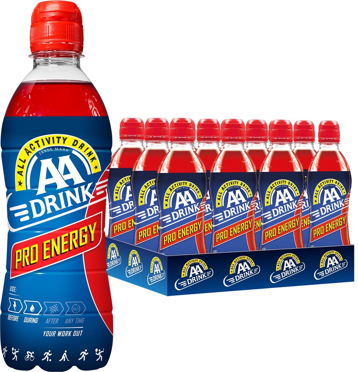 AA Drink Pro Energy 0,5ltr (12 flesjes, incl. statiegeld & verzendkosten)