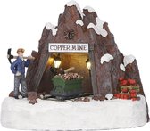 Luville Kerstdorp Miniatuur Koper Mijn - L19 x B15 x H17,5 cm