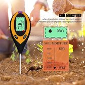 Vochtmeter | grondvochtigheidsmeter | PH-Meter | Bodemtester | Temperatuur en Bodem | Binnen/Buiten | LCD - Display | 4 in 1