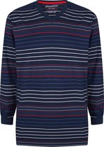 Pastunette for Men - Men T-shirt Long sleeve - blauw - Mannen - Maat 4XL