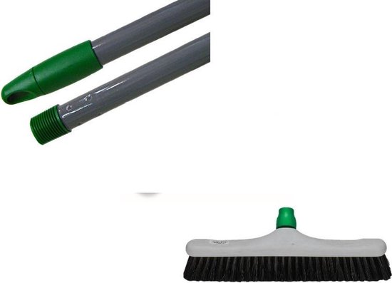 Benson Bezem met rubberen haren - telescopische steel 68-120 cm