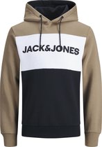 JACK&JONES ESSENTIALS JJELOGO BLOCKING SWEAT HOOD NOOS Heren Trui - Maat XXL