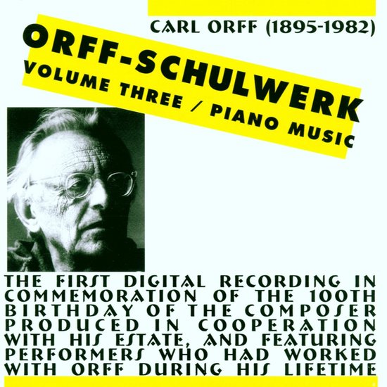 Nikolaus Lahusen - Orff Schulwerk Volume 3: Piano Music (CD)