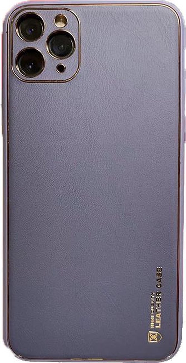 JPM Iphone 12 Pro Kunlst Grey Leather Case