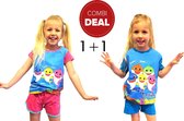 Baby Shark - peuter/kleuter - shortama's - 1+1 - COMBIDEAL - 12-18 mnd (maat 86)