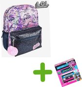 LOL Surprise Schooltas Born to Rock/Rugzak 20L | L.O.L GLAM LIFE - 40cm hoog + LOL Remix pets