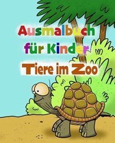 Ausmalbuch für Kinder - Tiere im Zoo