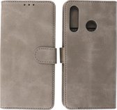 Huawei P30 Lite Hoesje - Book Case Telefoonhoesje - Kaarthouder Portemonnee Hoesje - Wallet Case - Grijs