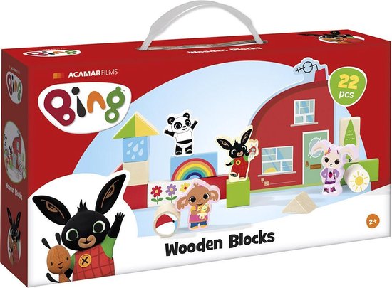 Bing houten speelgoed blokken 20 delig - peuter kleuter junior educatief speelgoed - Bambolino Toys