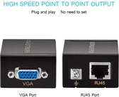 Merkloos - VGA Signal naar RJ45 Signaal Extender verzender + ontvanger Converter Ethernet Kabel Verzend afstand: 60 meter - van mannelijk naar vrouwelijk