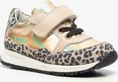TwoDay leren meisjes sneakers met luipaardprint - Goud - Maat 24 - Echt leer - Uitneembare zool