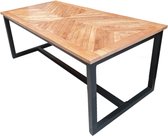 Eettafel Jaivy mangohout en metaal 200x90x76 cm