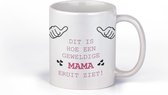 Mok - moederdag - mama - cadeau - Dit is een geweldige mama - met duimen