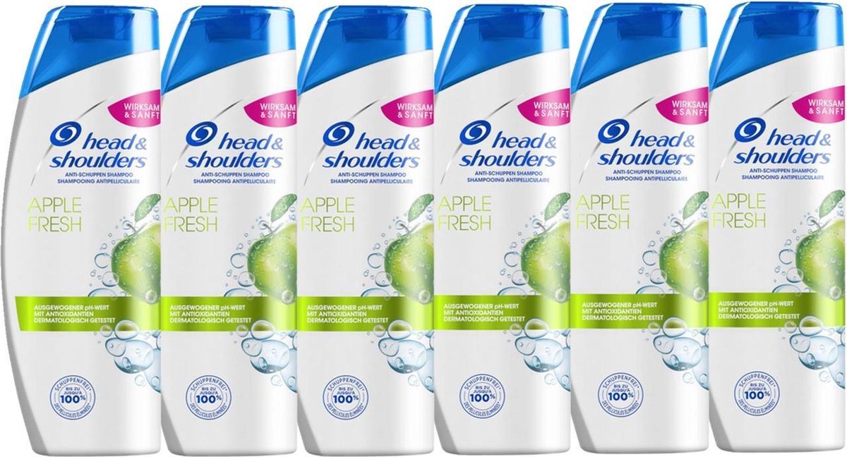 Head & Shoulders Shampoo - Apple Fresh - 6 x 500 ml - Voordeelverpakking