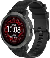 Shop4 - Geschikt voor Bandje voor Garmin Forerunner 55 - Siliconen Zwart