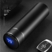 THEROB - Smart thermosfles met LED display voor de tempratuur. ZWART. (MET EXTRA HOGE ISOLATIE WAARDE)