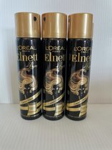 3x 75ml L'Oreal Paris Elnett de Luxe Limited Edition haarspray - mini haarspray ideaal voor op reis / in de handtas