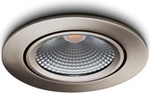Ledisons LED Inbouwspots RVS met Driver - Dimbaar Kantelbaar IP54 5W Dim-to-Warm 1800-2700K Warm wit licht 240V 60 Stralingshoek >97 CRI Traploos Dimmen - Cormo RVS - Slechts 27MM