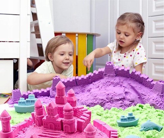 Kinetic Sand Mini Zeemeerminslot, 170 g, magisch zand, paars zand, 1