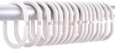 FSW-Products - 12 Stuks - Gordijnringen - 4.6x2.9cm - Buigbaar - Douchegordijn - Ringen voor Gordijnen - Ring - Gordijnhaken - Haken - Gordijn - Douchegordijnringen