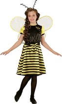 Bij & Wesp Kostuum | Cute Bijtje | Meisje | Maat 128 | Carnaval kostuum | Verkleedkleding