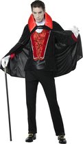Widmann - Vampier & Dracula Kostuum - Victoriaanse Vampier Gracio - Man - Rood, Zwart - Small - Halloween - Verkleedkleding