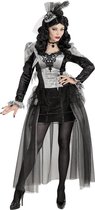 Widmann - Vampier & Dracula Kostuum - Donkere Gravin Gertrude - Vrouw - Zwart, Grijs - XL - Halloween - Verkleedkleding